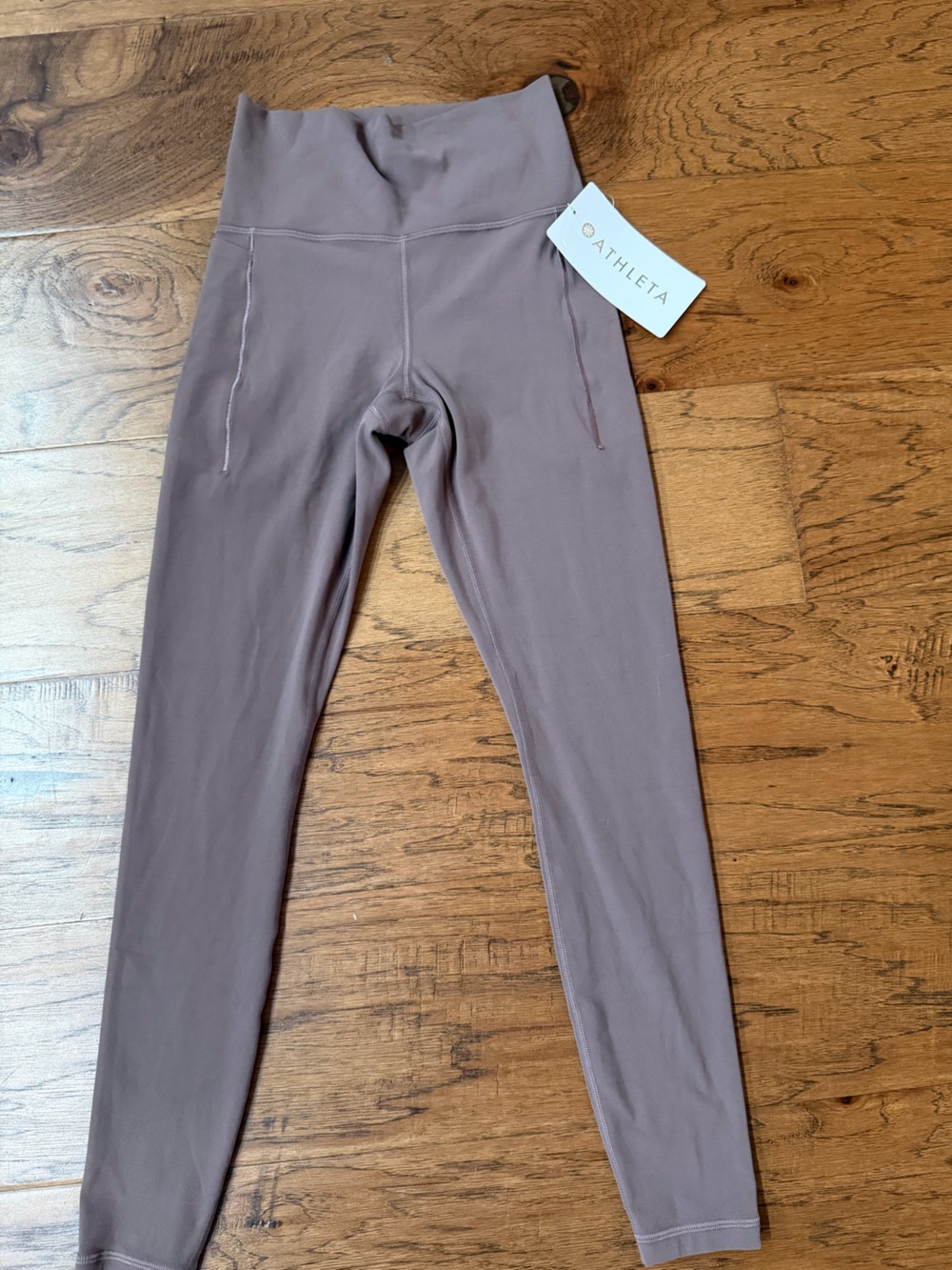 Athleta High-Rise Leggings in Mauve Brown